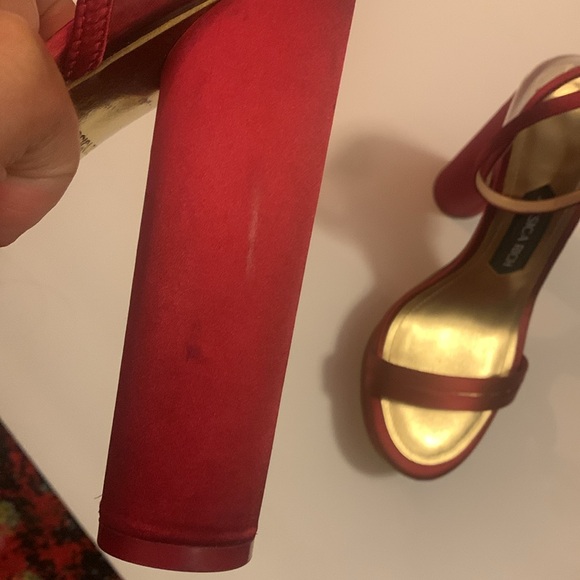 Jessica Rich Platform Sandal in Burgundy Size 7.5 - Picture 10 of 10